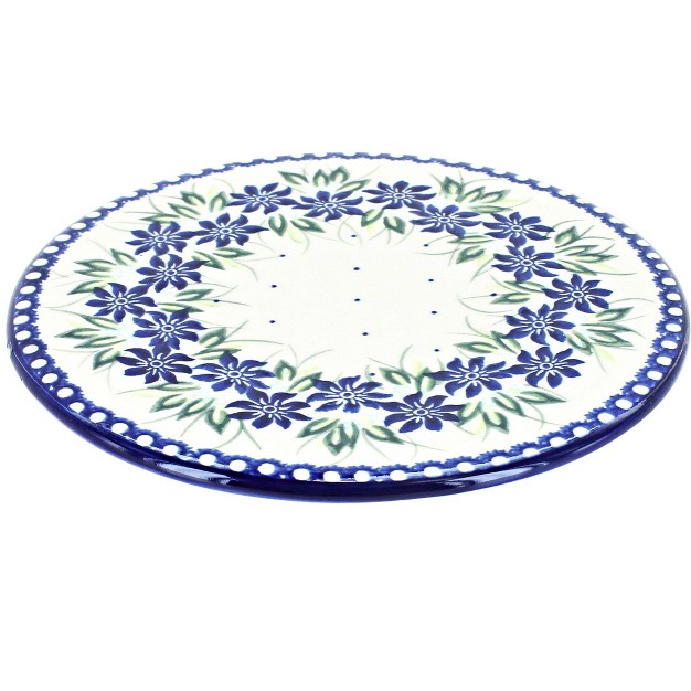 Blue Rose Polish Pottery 22 vena Trivet