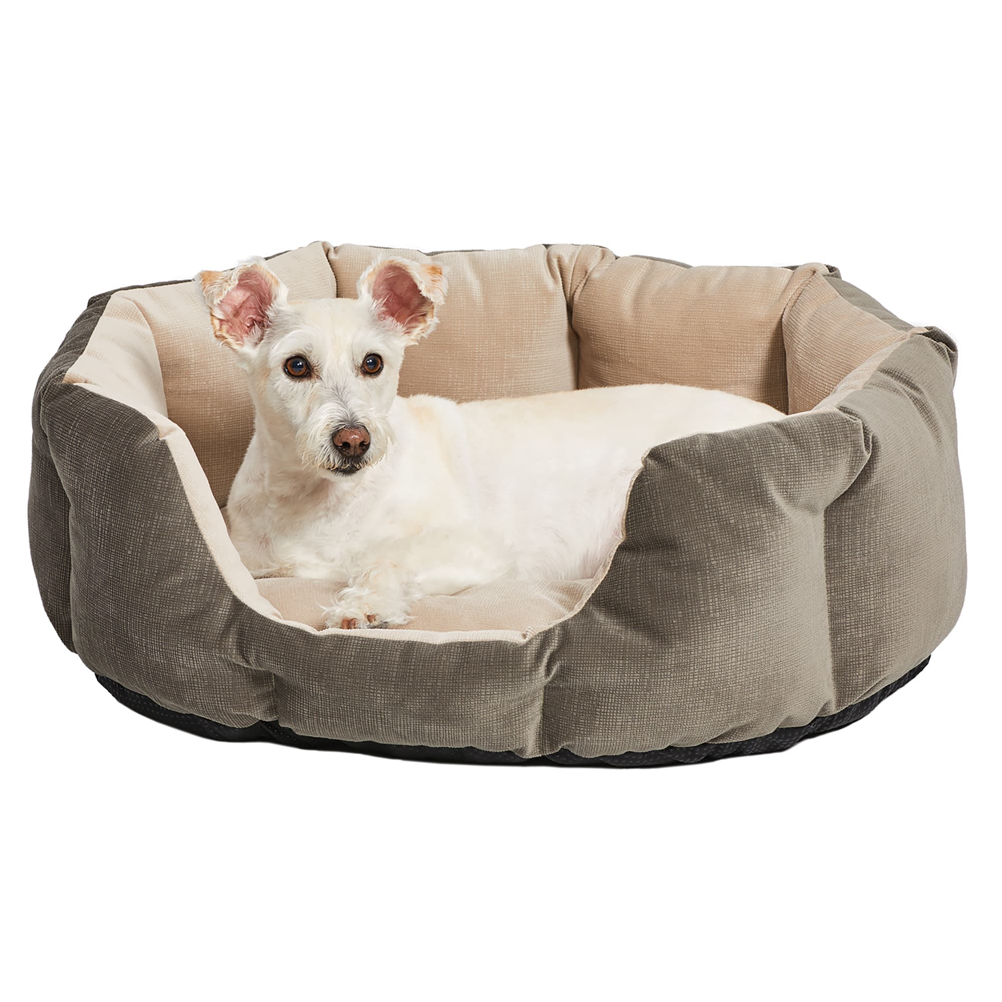 Midwest Gray Quiet Time Deluxe Tulip Nesting Dog Bed， 18