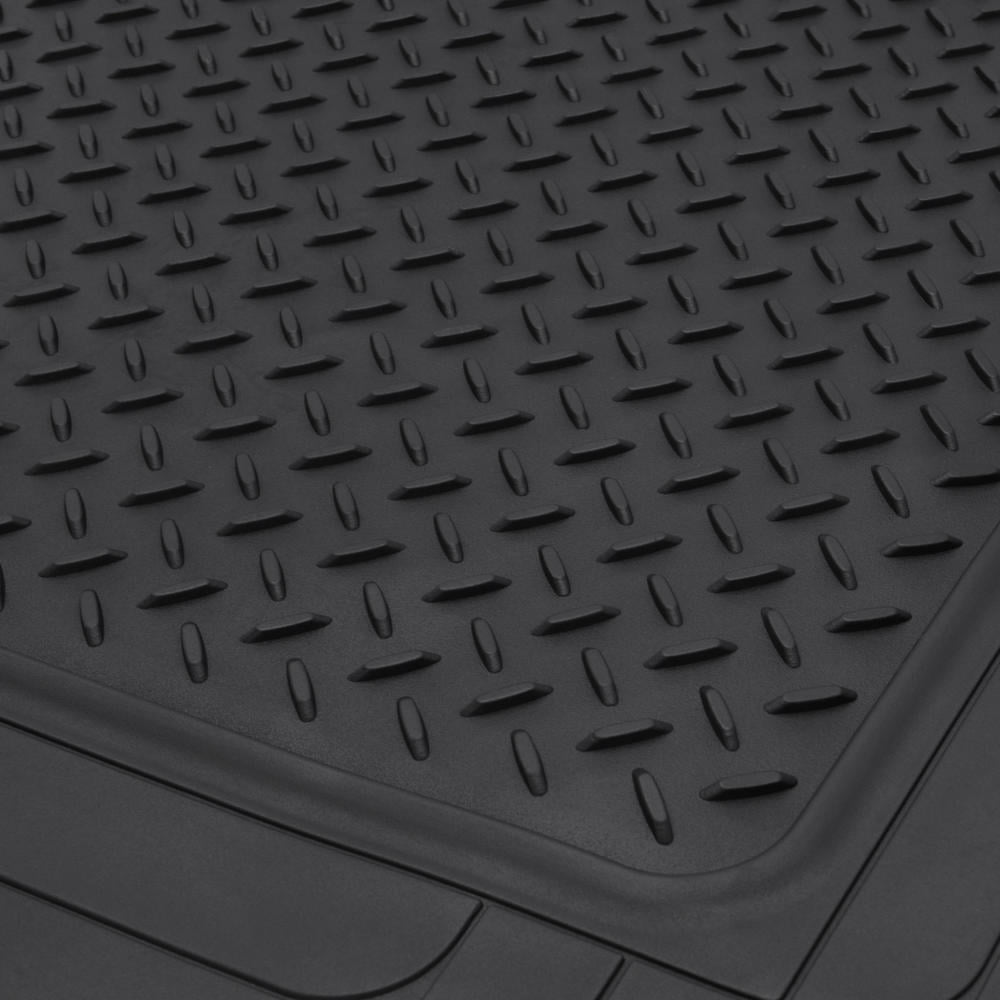 BDK Heavy Duty Rubber Cargo Floor Mat - All Weather Trunk Protection， Trimmable to Fit and Durable HD Rubber (Black)