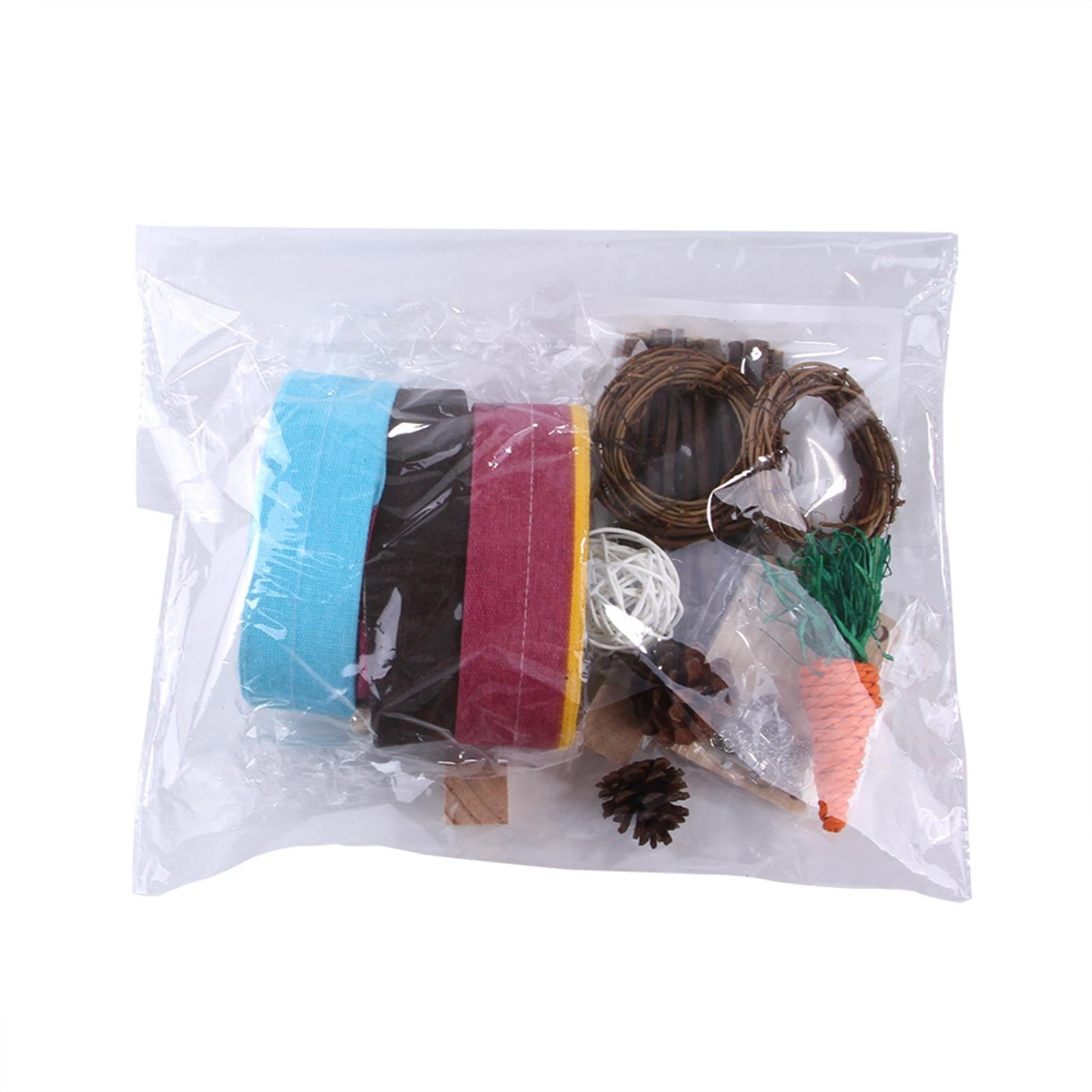 Hamster Chew Toys Set Small Animal Molar Toys Care Accessories for Guinea Pigs，Chinchillas，Gerbils，Mouse Rodents Toy Swing Carrot Rattan Ball -