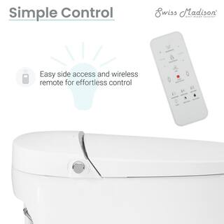 Swiss Madison Avancer Intelligent Tankless 1-piece 1.11.6 GPF Dual Flush Elongated Toilet in White Touchless Vortex Seat Included SM-ST060