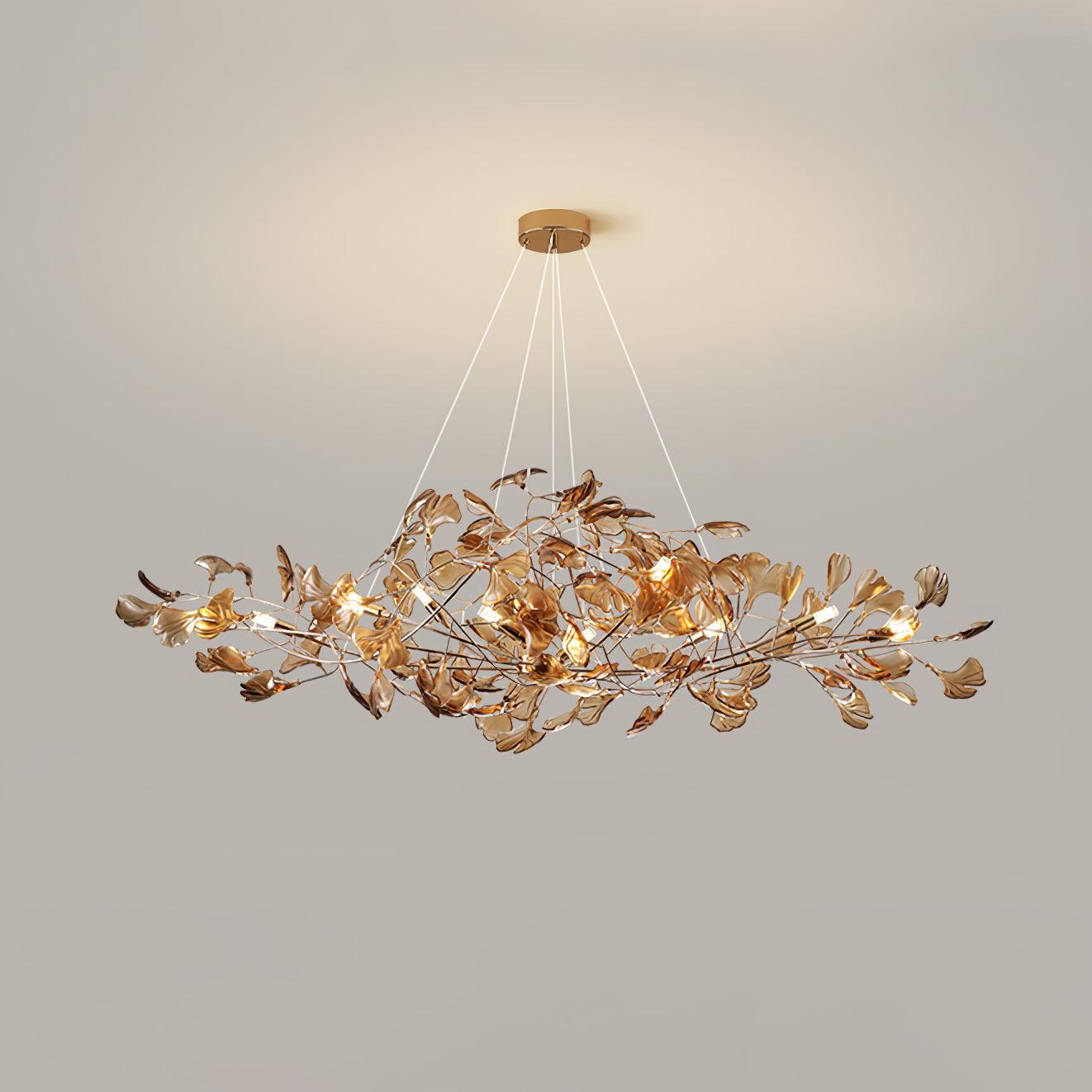 Acrylic Ginkgo Leaf Chandelier