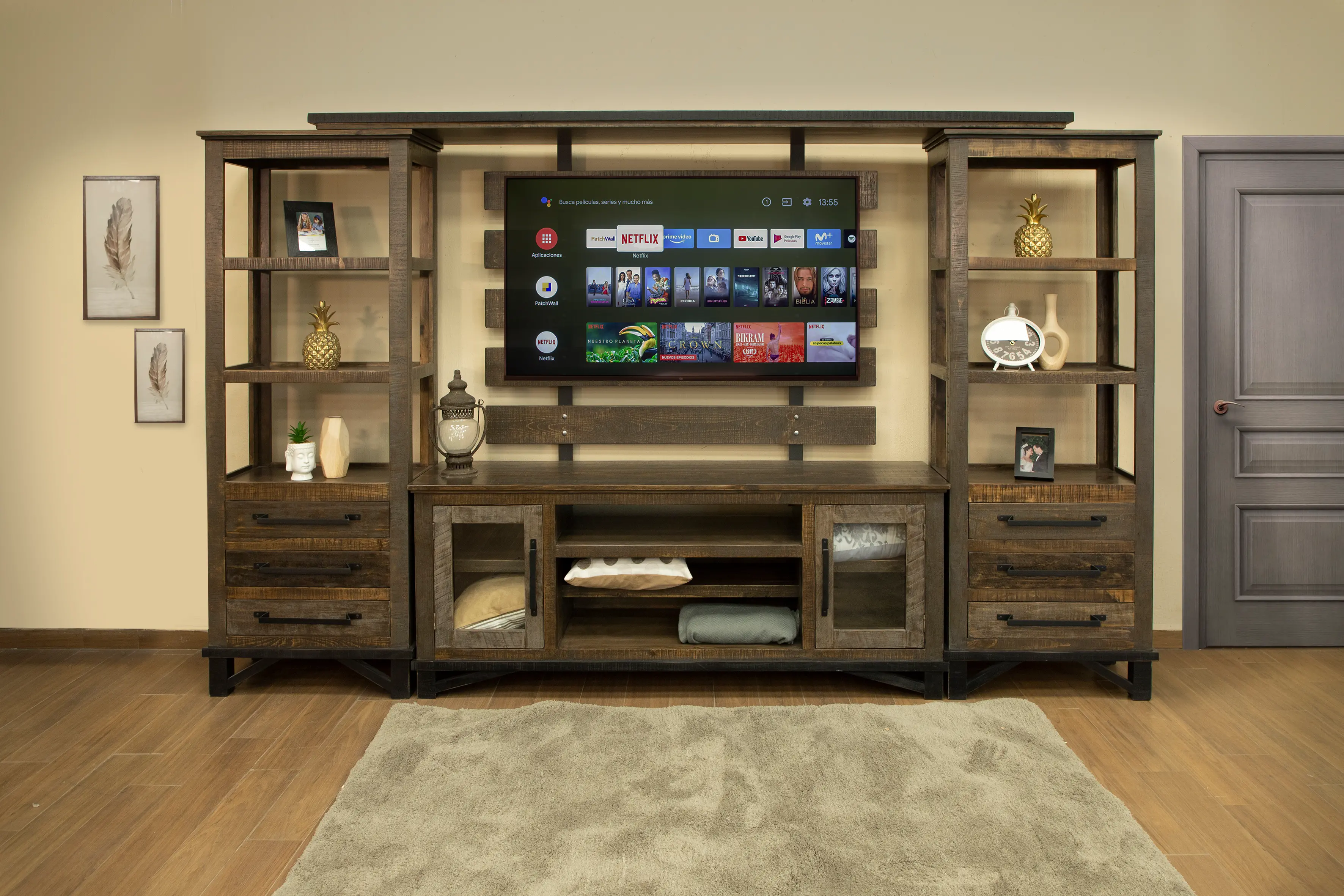 Loft Brown Entertainment Wall