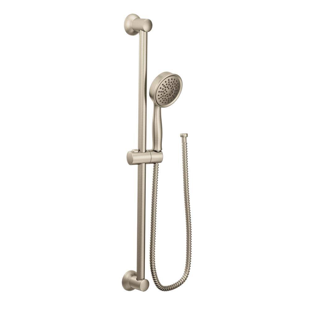 MOEN 1-Spray Eco-Performance Handheld Hand Shower with Slidebar in Brushed Nickel 3668EPBN