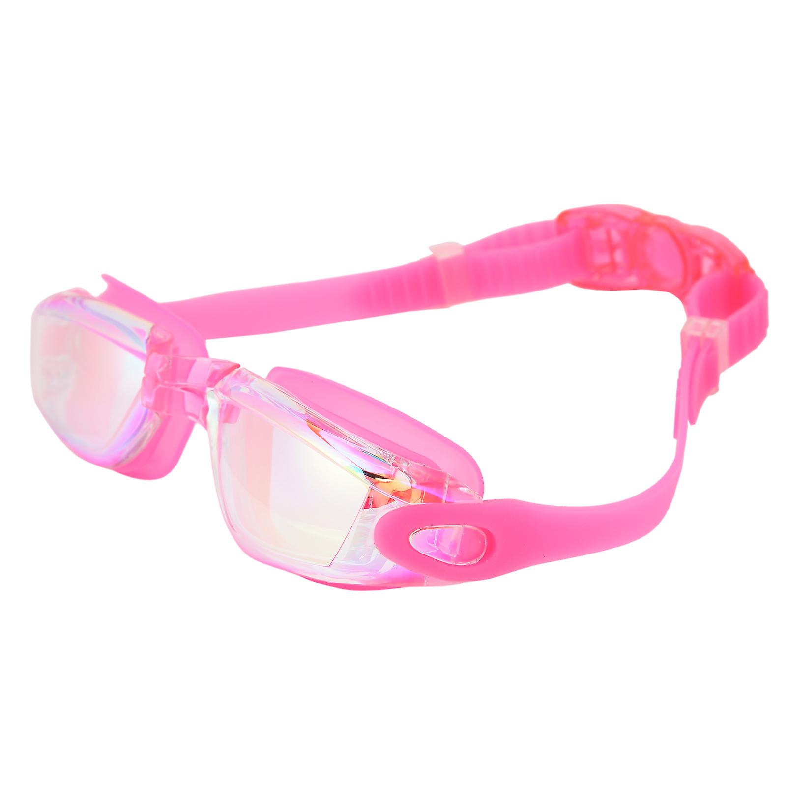 Swimming Goggles For Adults No Leaking Anti Fog Electroplating Swim Glasses Gogglescolorful Pink