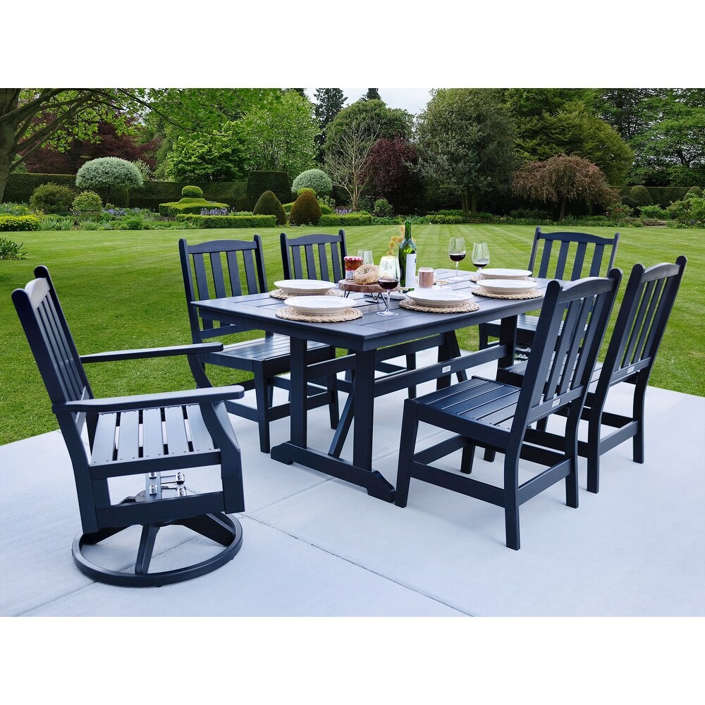 Tuscany HDPE Swivel Dining 7 Piece Set