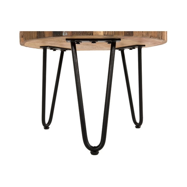 Primo International Sawyer Reclaimed Wood and Iron End Table