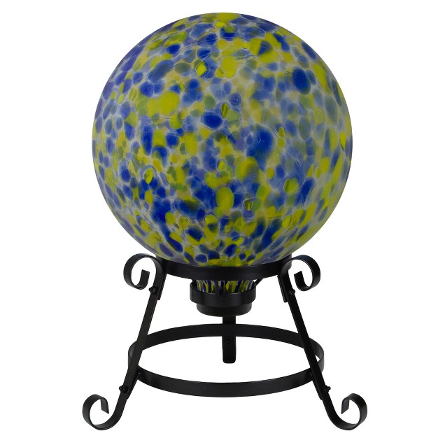 Yellow And Blue Outdoor Patio Garden Gazing Ball