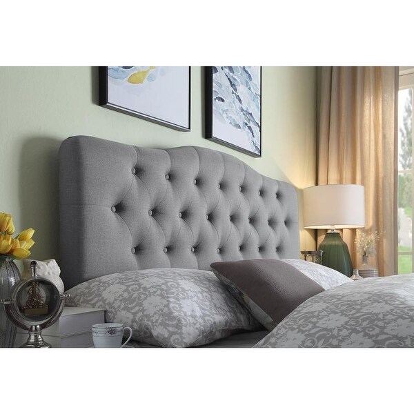 Basia Adjustable Upholstered Panel Headboard - - 29381596