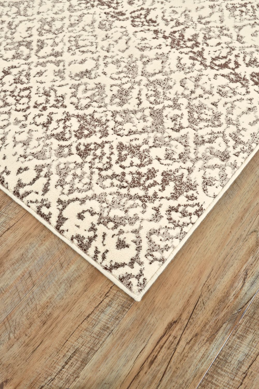 Nahele Cream and Brown Rug by BD Fine