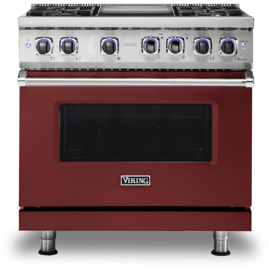 Viking 36-inch Freestanding Dual-Fuel Range with Elevation Burners CVDR7362-4GRE