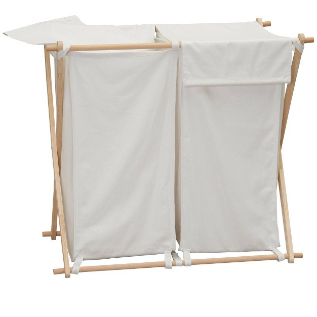 Household Essentials Wood X frame Double Sorter White