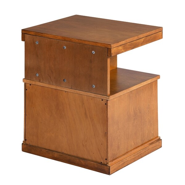 Homylin 24.2'' Tall 2 - Drawer Solid Wood Bachelor's Chest in Brown