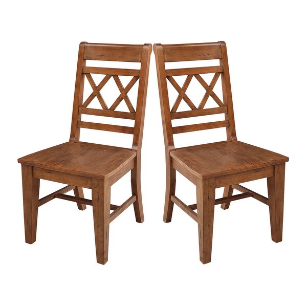 Double X-Back Chair， Set of Two