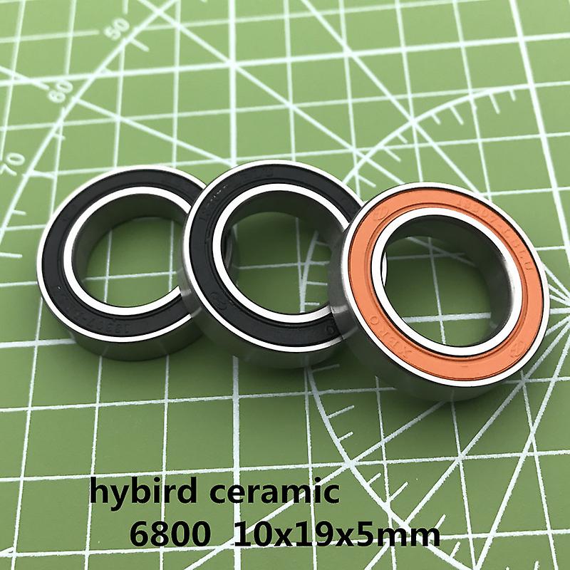 High Quality Free Shipping 6800 Hybrid Ceramic Bearing 10x19x5mm Abec-3 (1pc) Bicycle Bottom Brackets 6800rs Si3n4 Ball Bearings