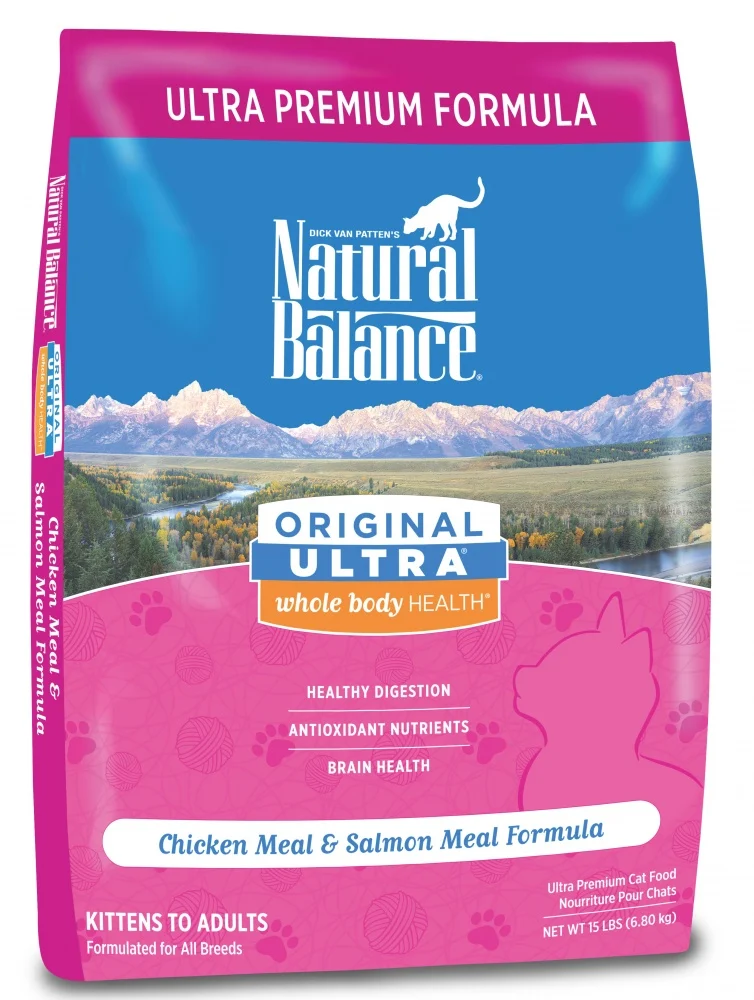 Natural Balance Original Ultra Chicken Meal and Salmon Meal Cat Food 15 Pound (Pack of 1)