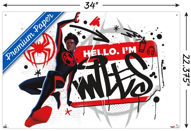 Trends International Marvel Spider man Across The Spider verse Hello I x27 m Miles Unframed Wall Poster Prints