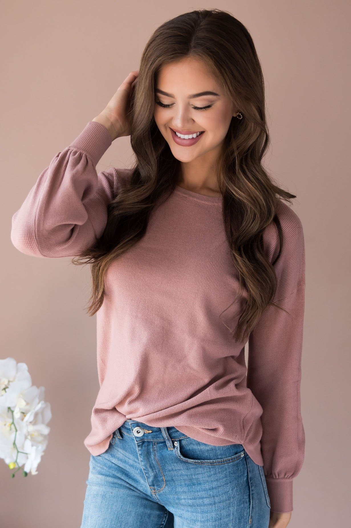 Fall In Line Modest Thermal Sweater