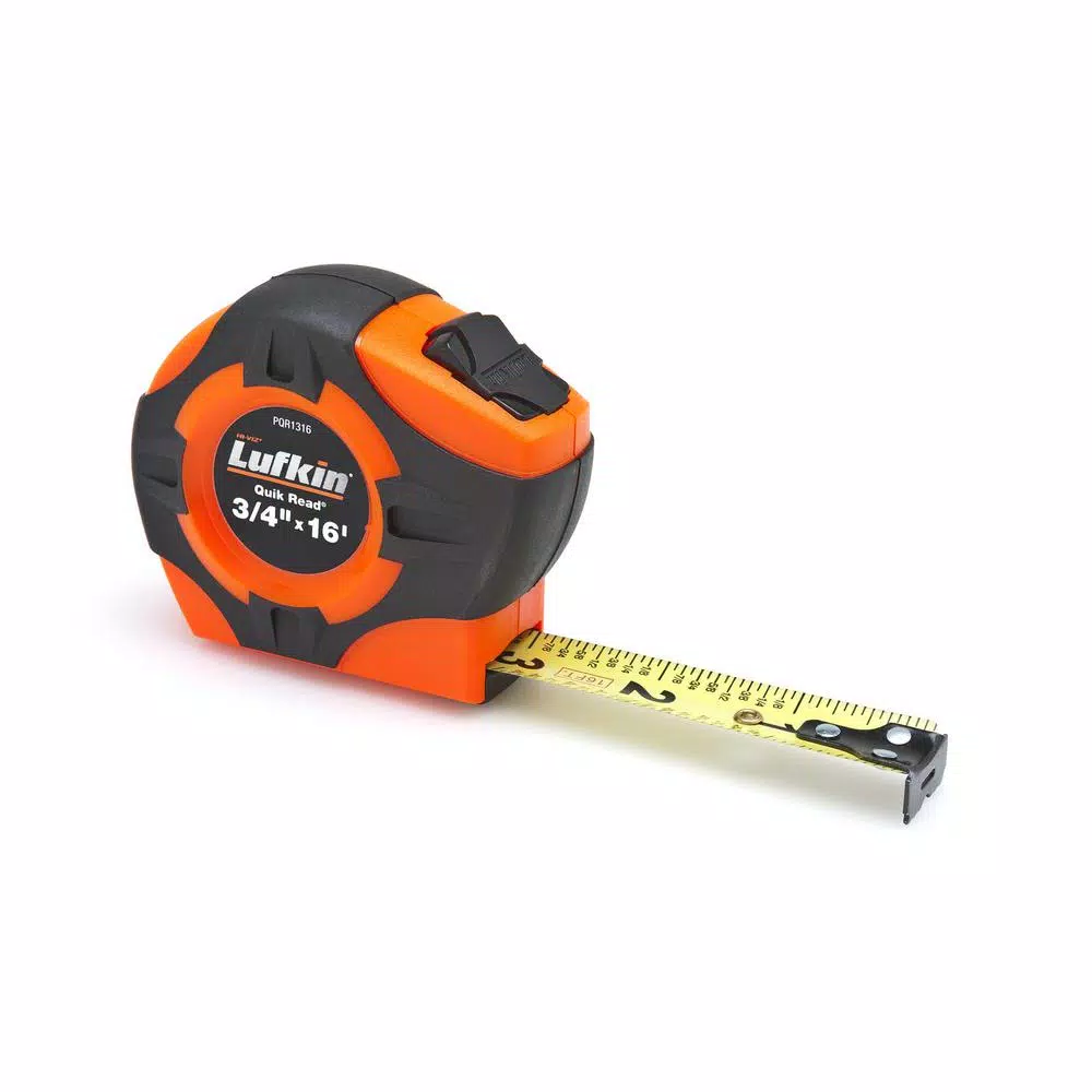 Lufkin 3/4 in. x 16 ft. Quikread Power Return Tape Measure and#8211; XDC Depot