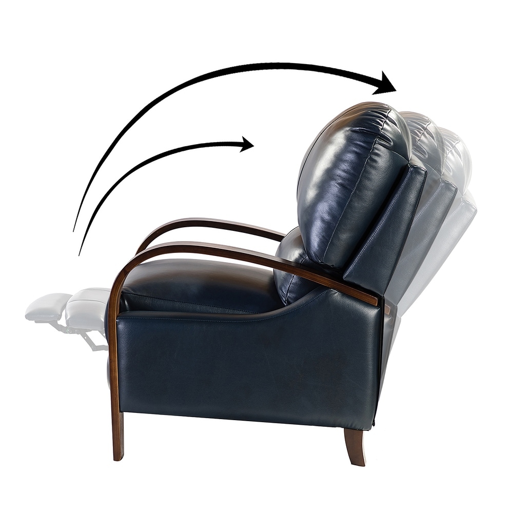 Alexandra Genuine Leather Manual Recliner