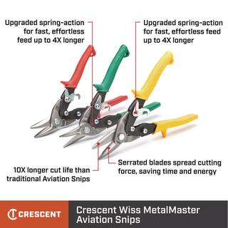 Wiss 9-34 in. Compound Action Straight and Left Cut Aviation Snips M1R