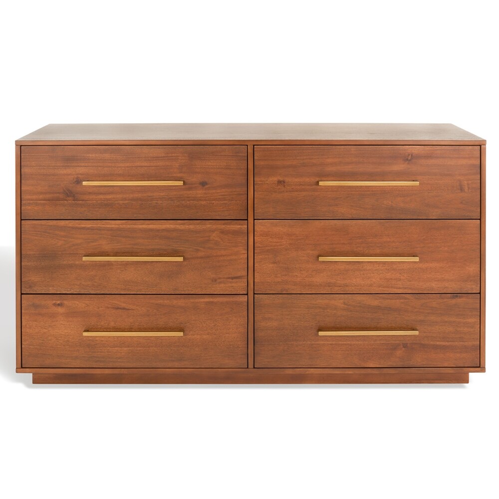 SAFAVIEH Couture Lawson 6 drawer Dark Chocolate Brown Dresser