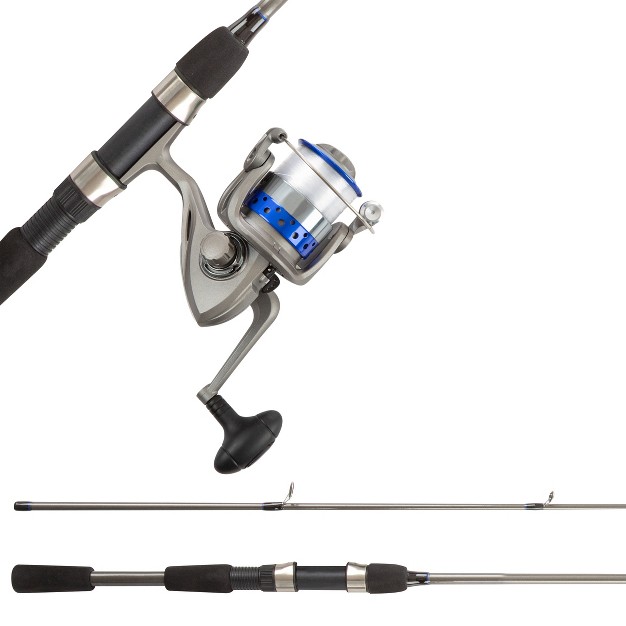 Leisure Sports Spinning Rod And Reel Fishing Combo Black blue