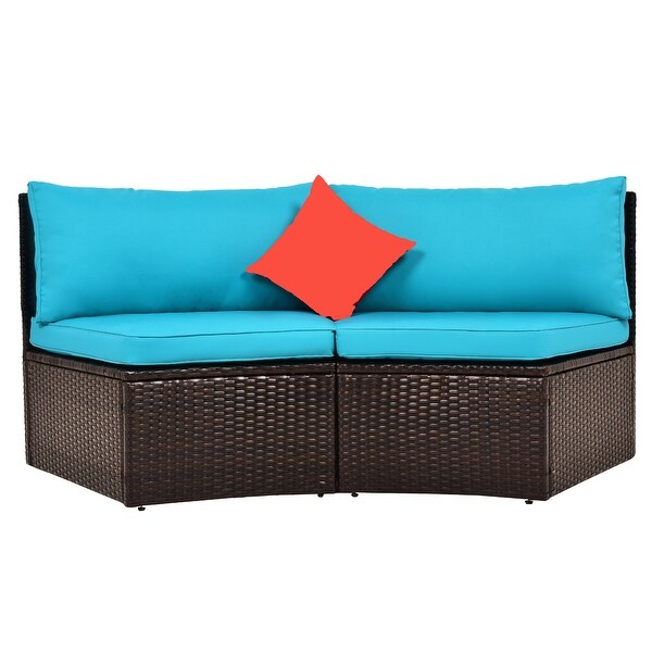 4-Piece Patio Furniture Sets with Two Pillows - Overstock - 37052324