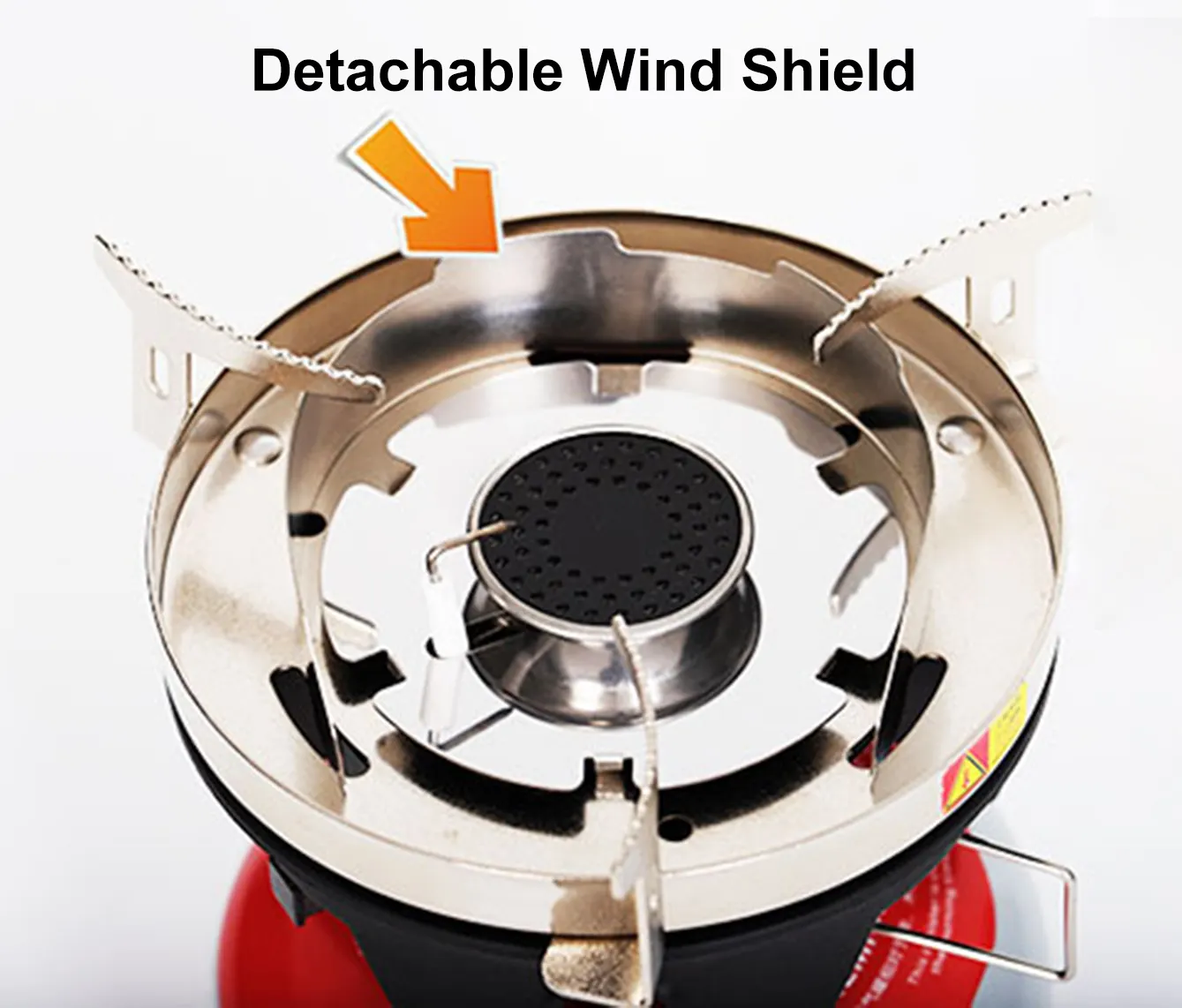 Portable Camping Stove with Piezo Ignition Stable Support Wind Resistance Camp Stove for Outdoor Camping Hiking