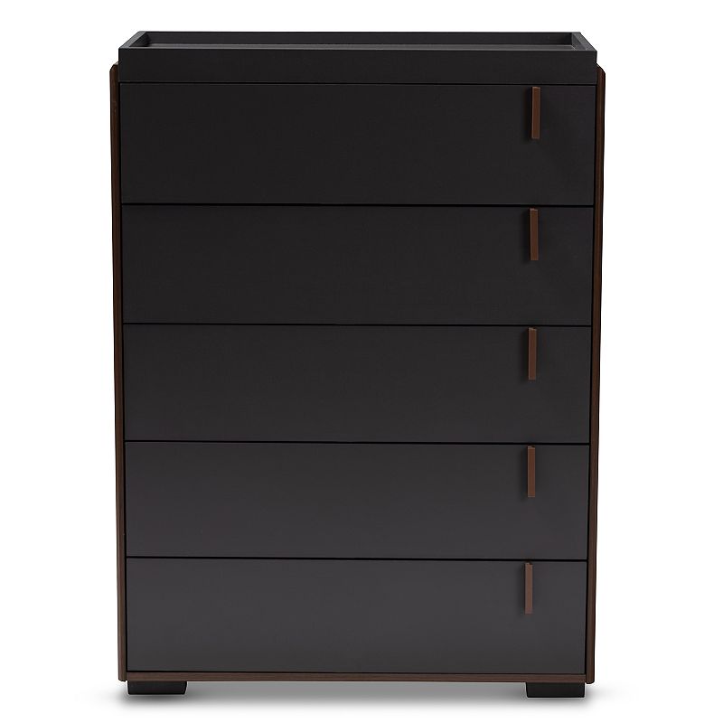 Baxton Studio Rikke Charcoal Chest