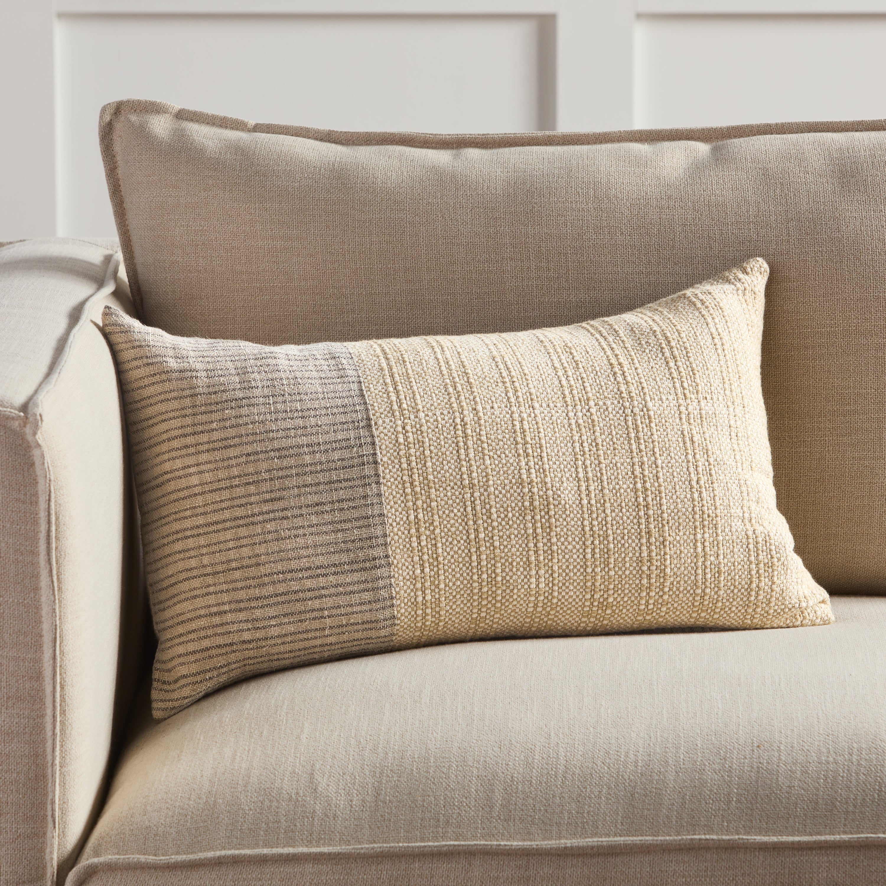 Tanzy Moira Cream & Light Brown Pillow