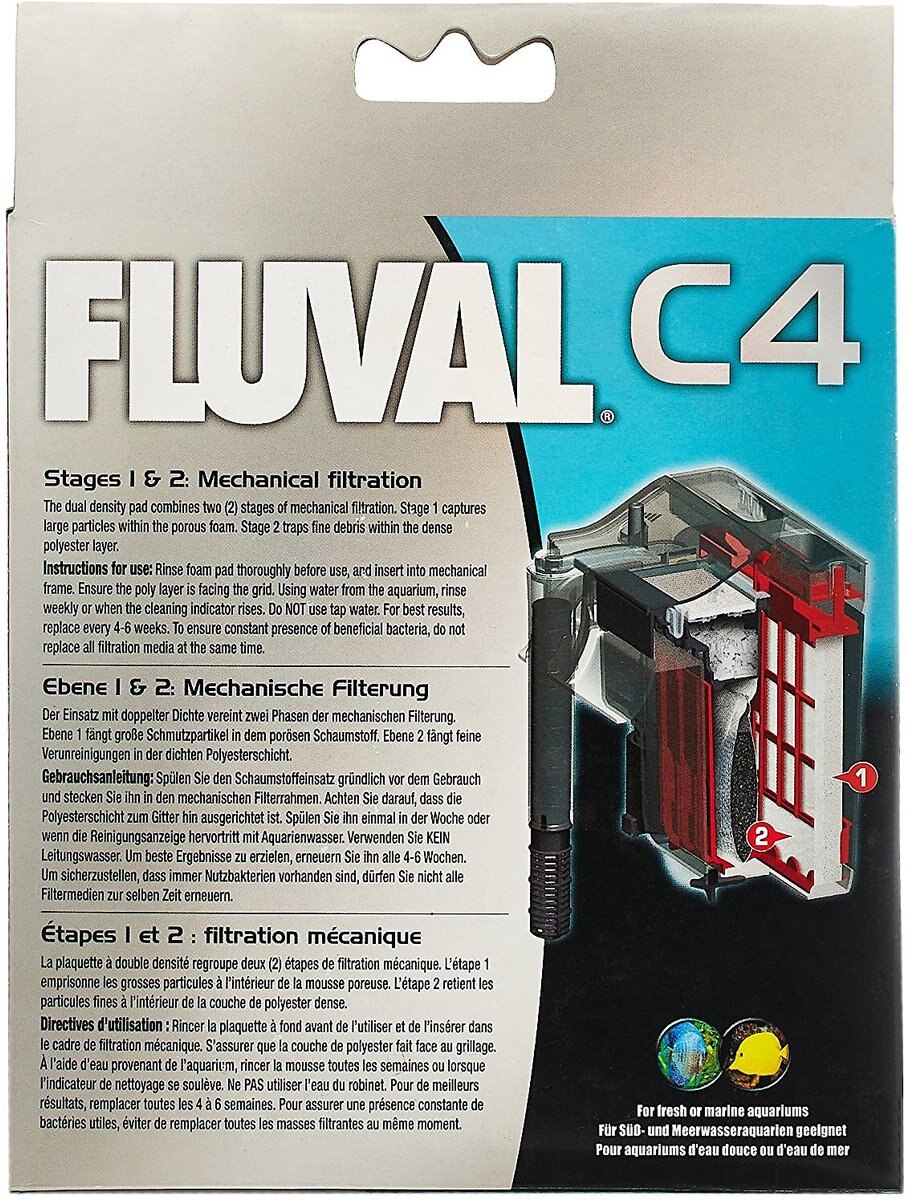 Fluval C4 Poly/Foam Pad Filter Media