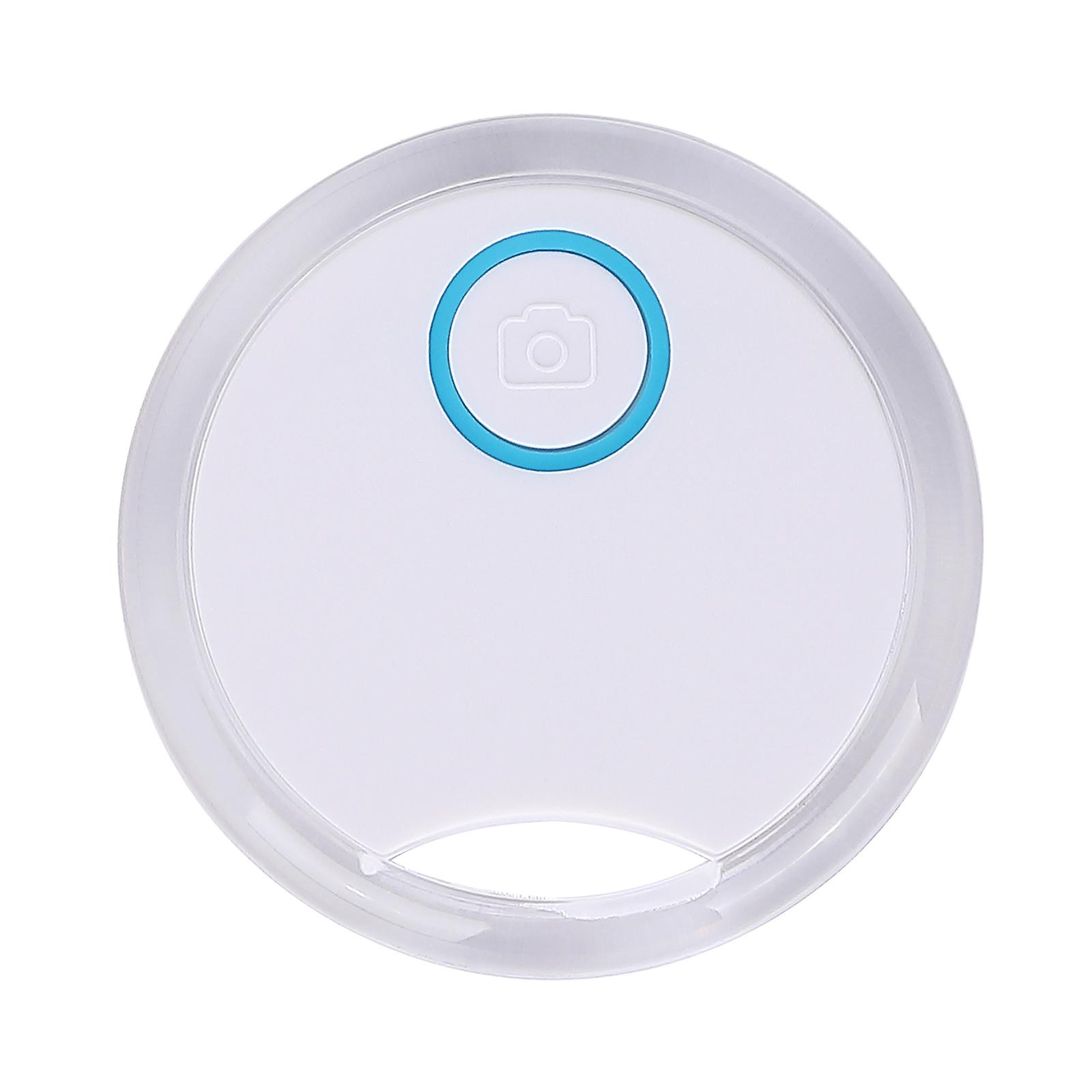 White Wireless Gps Tracker For Pets Keys Bags Wallets App Control Item Locator Selfie Shutter Compatible With Ios/android Phones， White