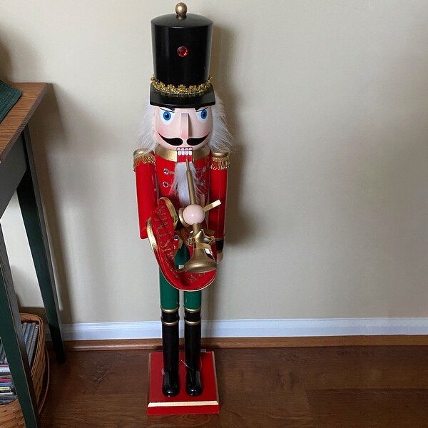 36 Red and Green Christmas Nutcracker Soldier with Horn