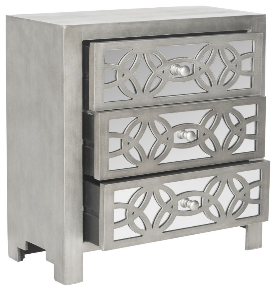 Susi 3 Drawer Chest  Gray   Transitional   Accent Chests And Cabinets   by Rustic Home Furniture Deco  Houzz