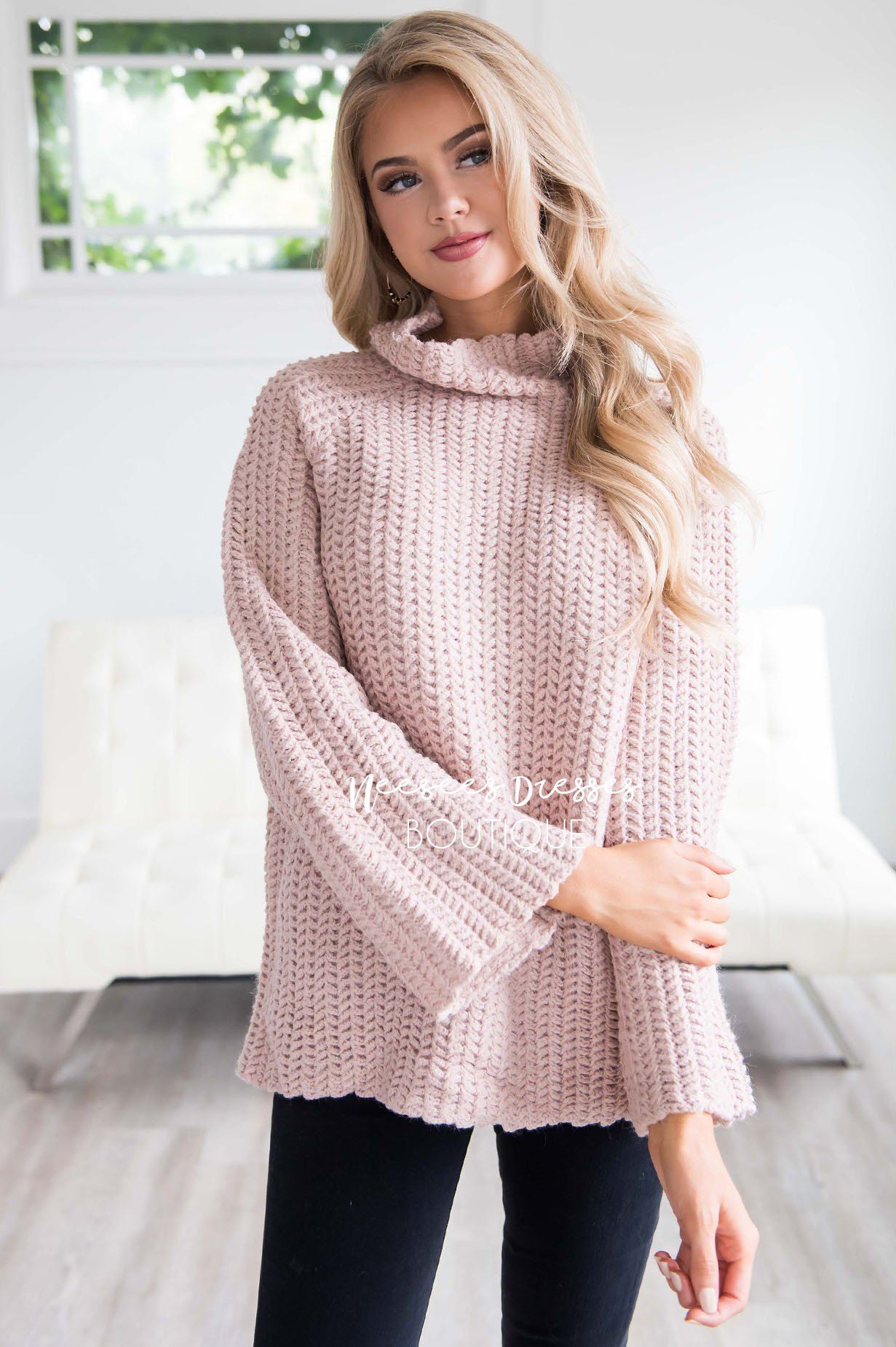 Knit For Me Bell Sleeve Sweater