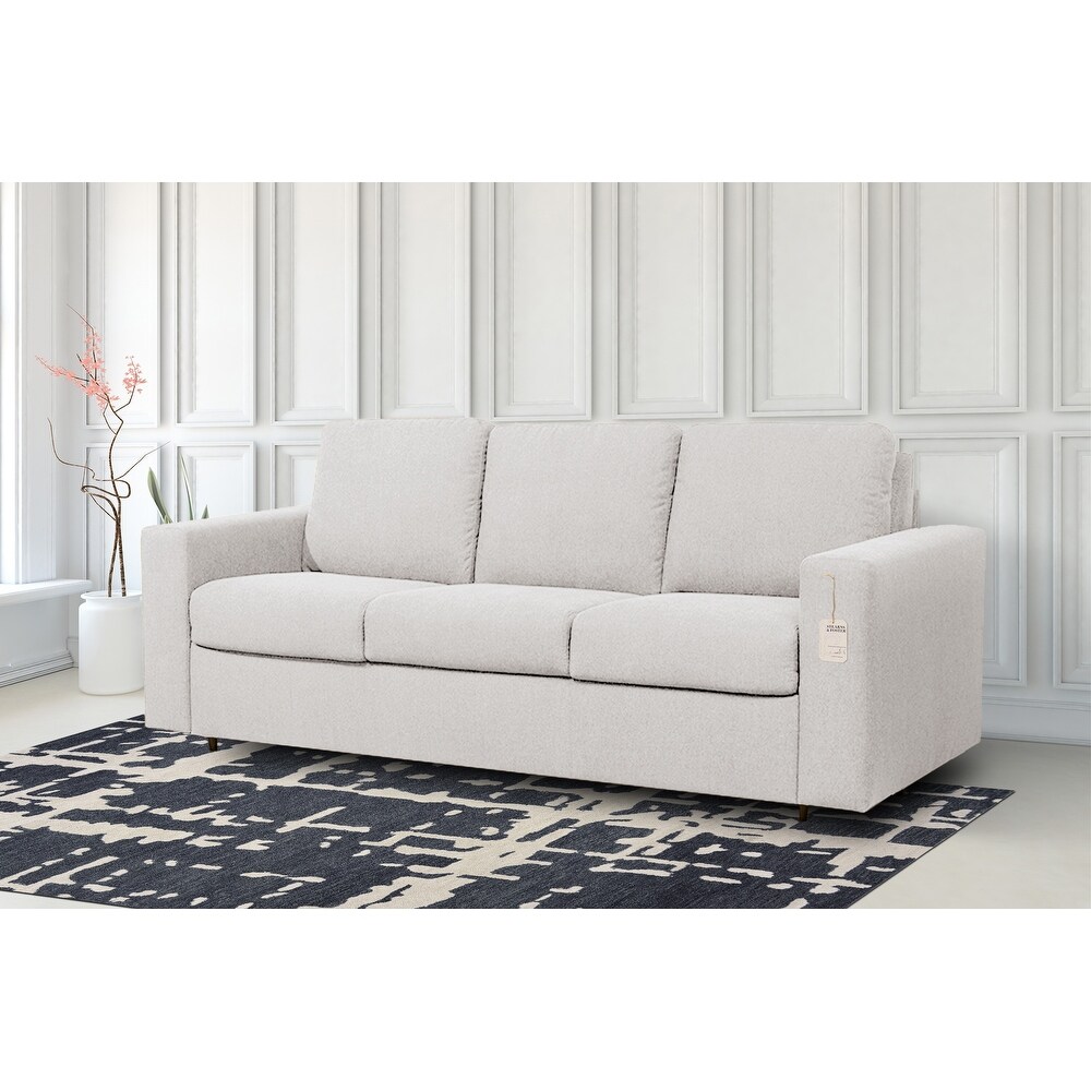 Stearns   Foster Paolo 82 in. Queen Sleeper Sofa with Memory Foam Mattress