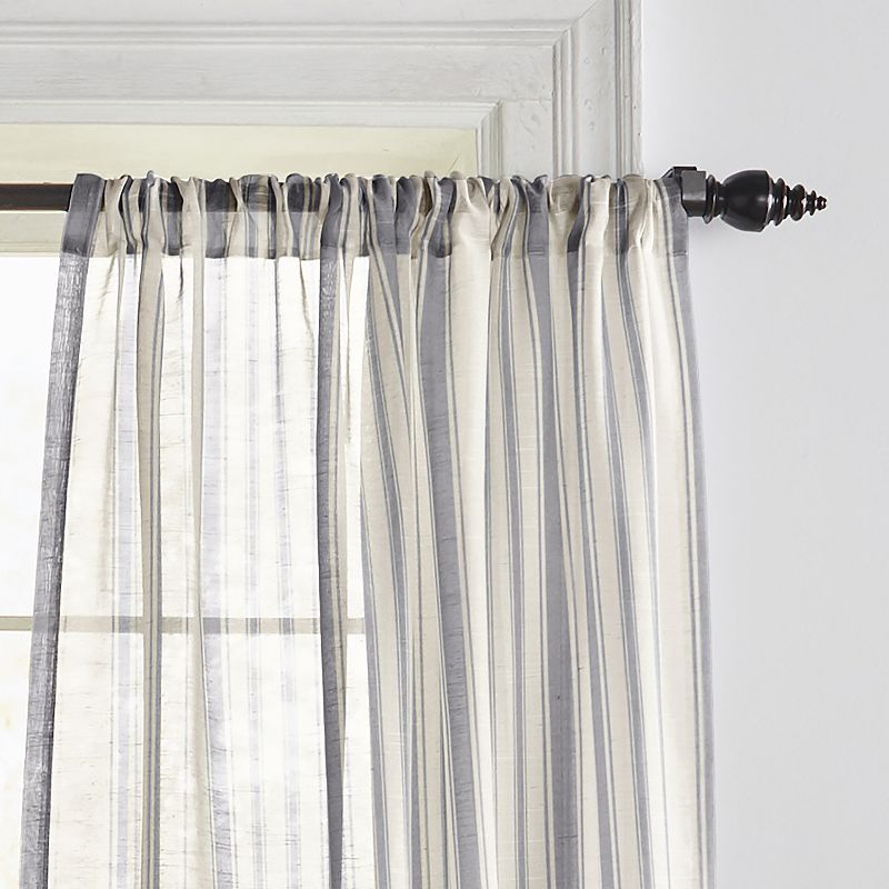 Elrene Home Fashions Hampton Stripe Sheer Window Curtain