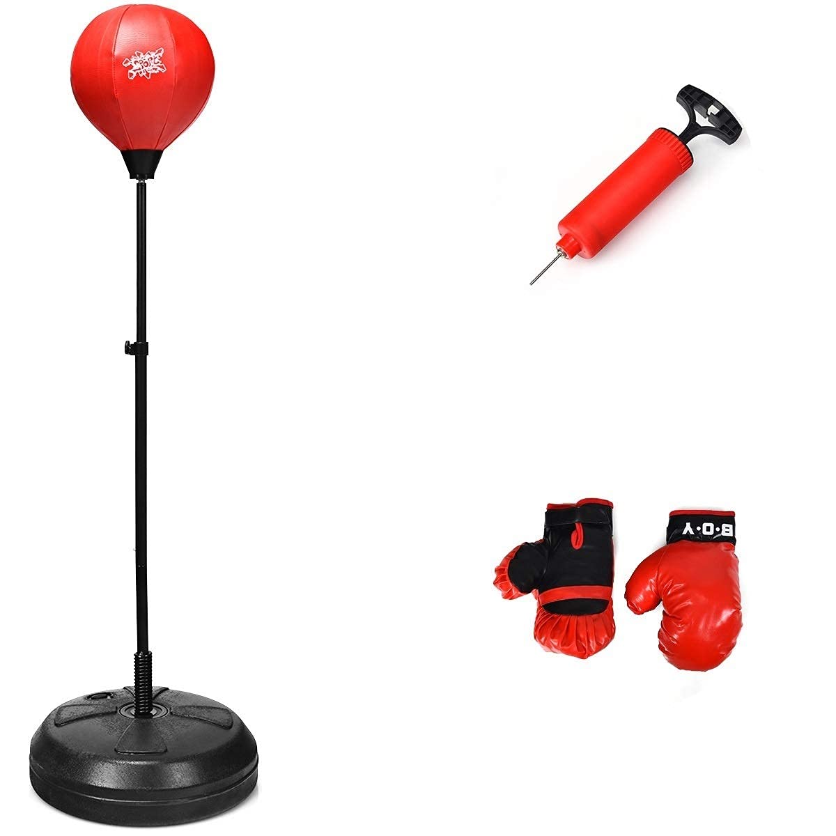 Kids Punching Bag, Height Adjustable Boxing Set