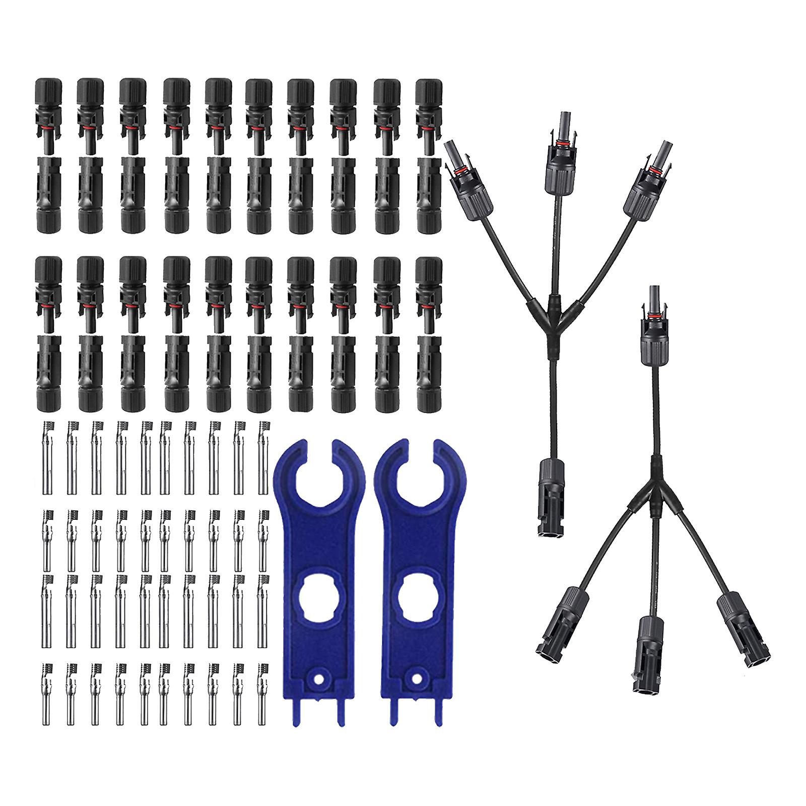 5/10/20 Pairs Connectors， 1 Pairs Spanner， 1 Pairs 1 To 3 Branch Y Type Branch Connector