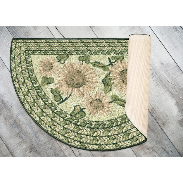 Brumlow Mills Sunflower Printed Braid Area Rug