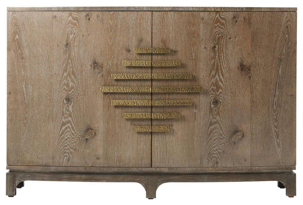 Modern Aged Oak Bowfront Cabinet   Transitional   Accent Chests And Cabinets   by English Georgian America  Houzz