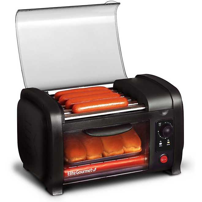 Elite Gourmet Hot Dog Roller Toaster Oven and Bun Warmer