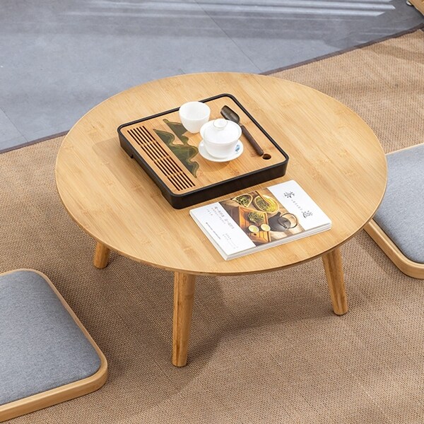 Table Coffee Table Japanese Home Study Tatami Table Small Table Low Table Sitting on The Floor Round Simple Bay - as picture