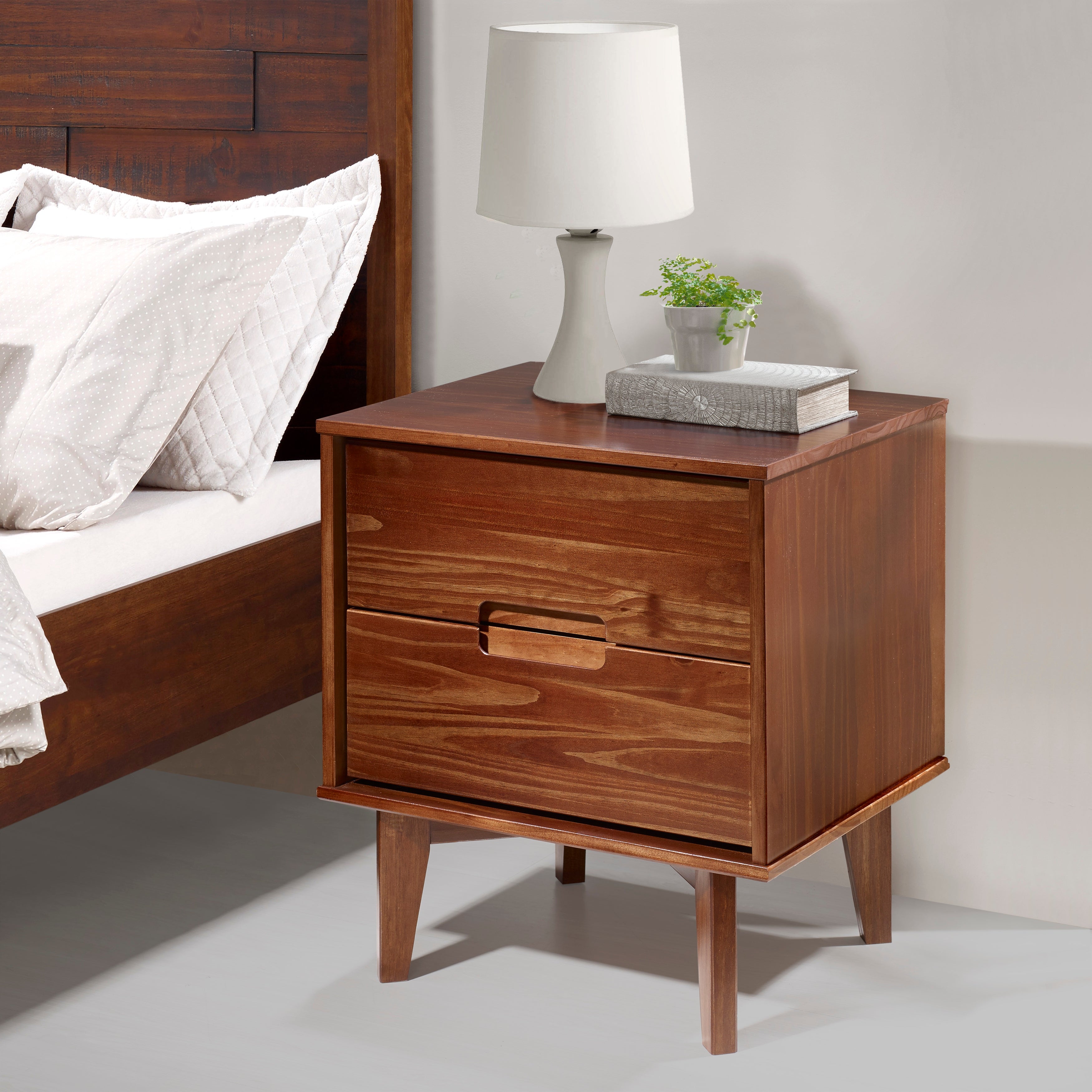 Sonoma 2-Drawer Nightstand， Walnut - - 36389687