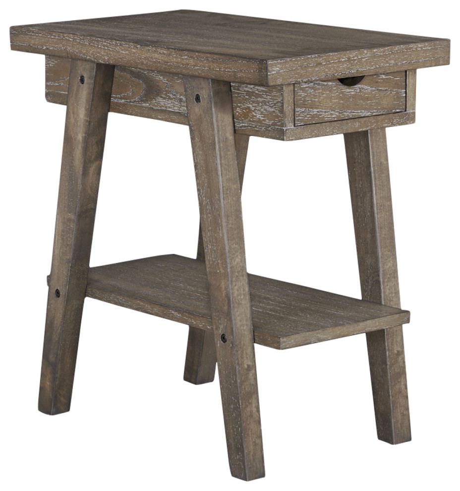 Chairsides III Chairside Table  Almond Brown   Farmhouse   Side Tables And End Tables   by Progressive Furniture  Houzz