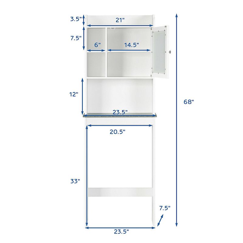 Bathroom Space Saver White Over the Toilet Cabinet