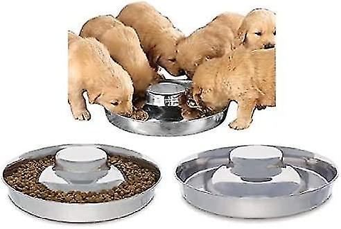 Less Steel 2 Litter Food Weaning|silverless Dish| Set Of 2 Pieces | 29 Cm - For S/medium/lar Dogs， Pet