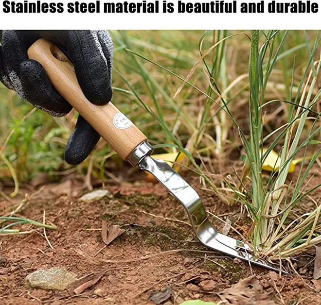 Hot Sale Hand Weeder Manual Garden Pull Tool Garden Weeding Tools Wooden Handle Shock Absorber Completely Remove Weeds