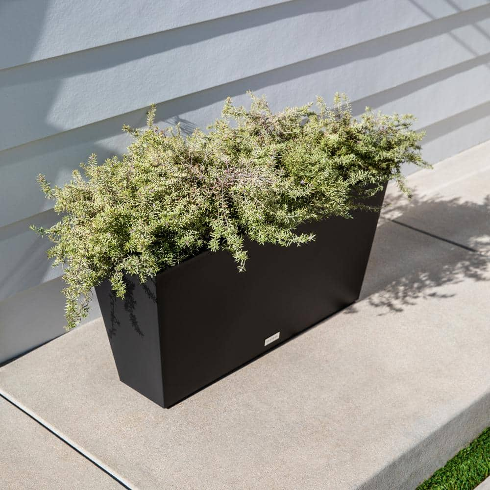 Veradek Midori 39 in. Black Trough Plastic Planter (2-Pack) MLO39B-2PK